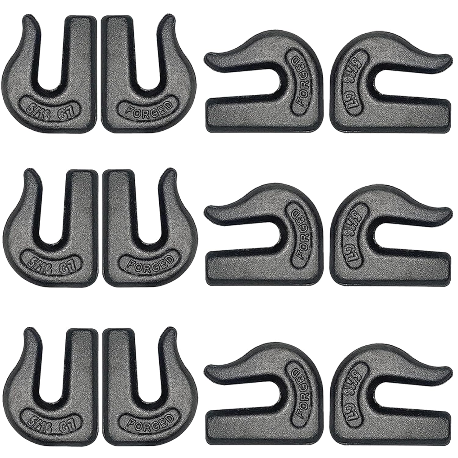 12Pack Weld-On Chain Grab Hook for Heavy Duty Applications