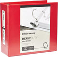 Heavy-Duty Easy Open D-Ring View Binder 4 in - Durable Red