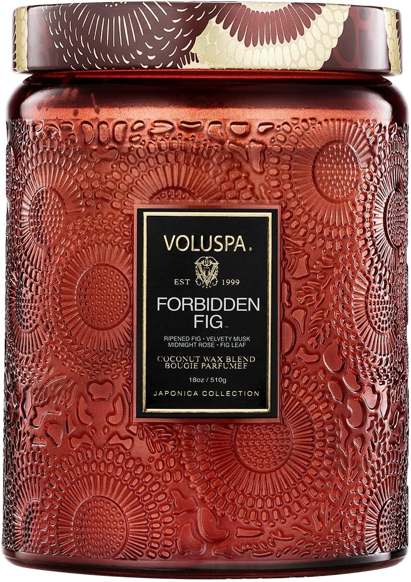 Voluspa Forbidden Fig Large Candle Jar for Serene Ambiance