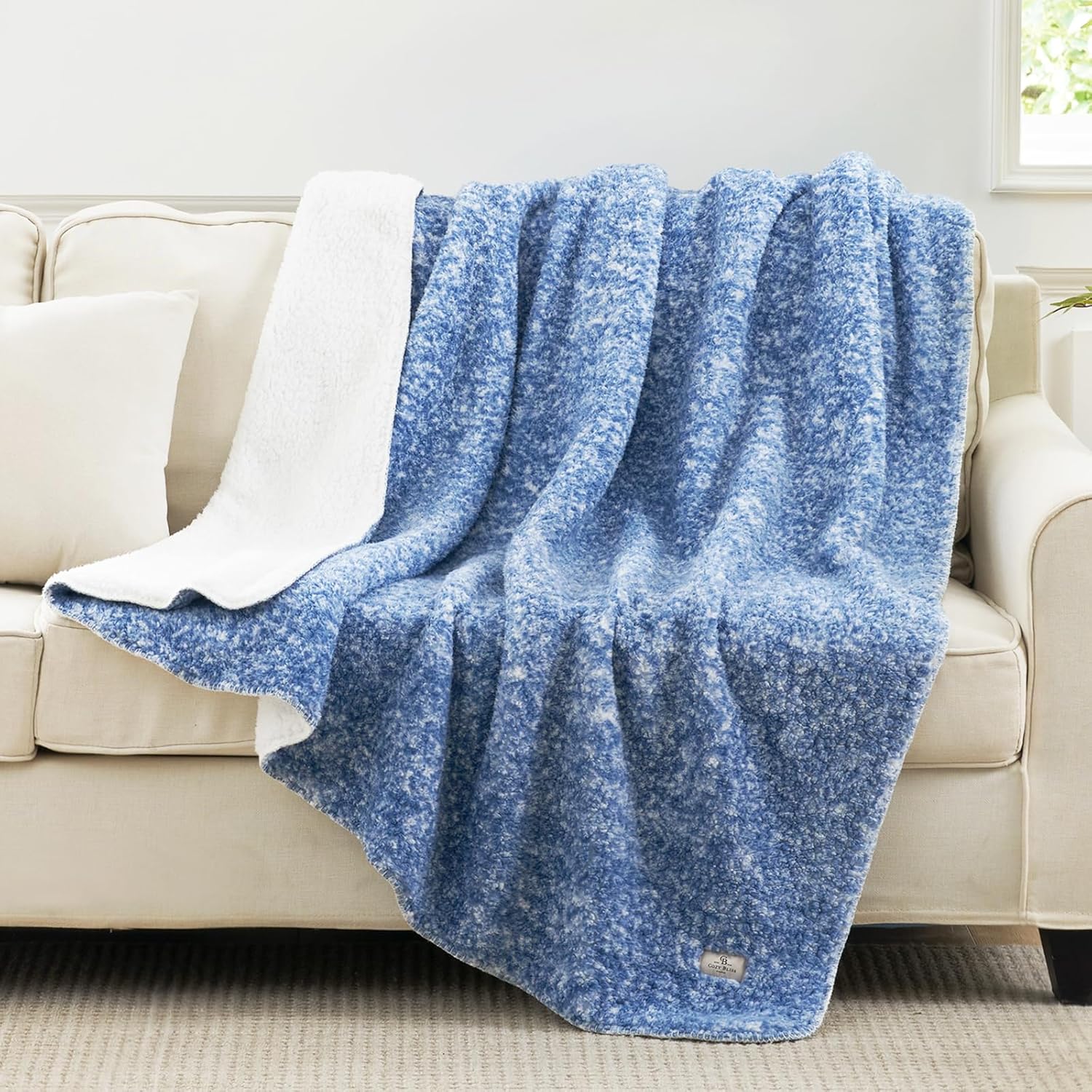 Cozy Bliss Luxury Sherpa Throw Blanket for Home and Gifts