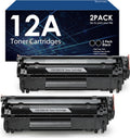 12A Toner Cartridge Replacement for HP 12A Q2612A - 2-Pack Black
