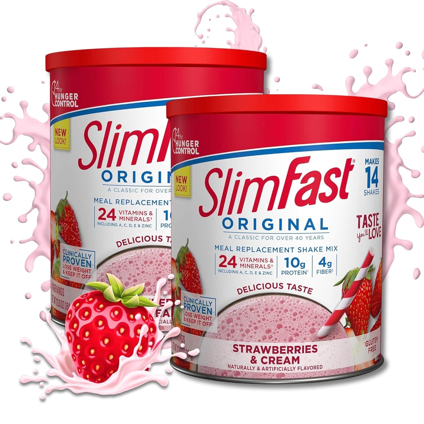 SlimFast Meal Replacement Powder with Strawberries & Cream Flavor