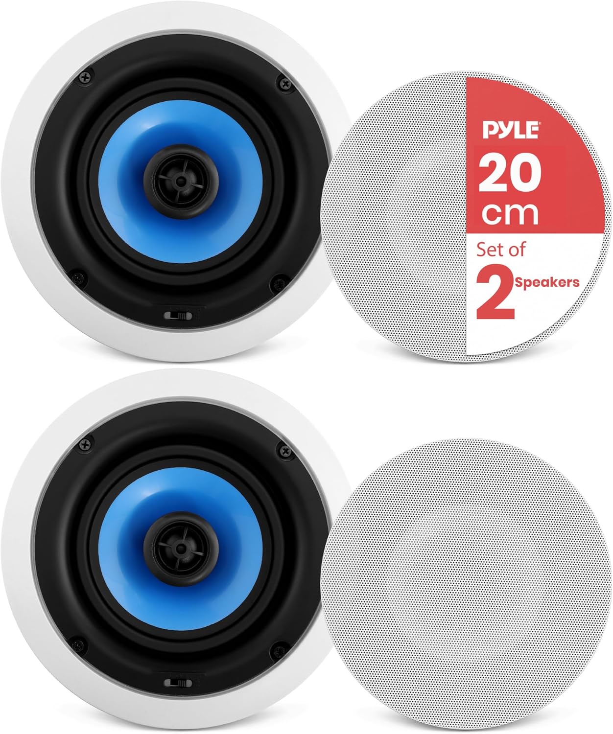 Pyle Home 2-Way In-Wall In-Ceiling Speaker System for Audio