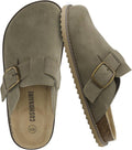 CUSHIONAIRE Women's Blain Genuine Suede Slip-On Clogs - Cushioned feet