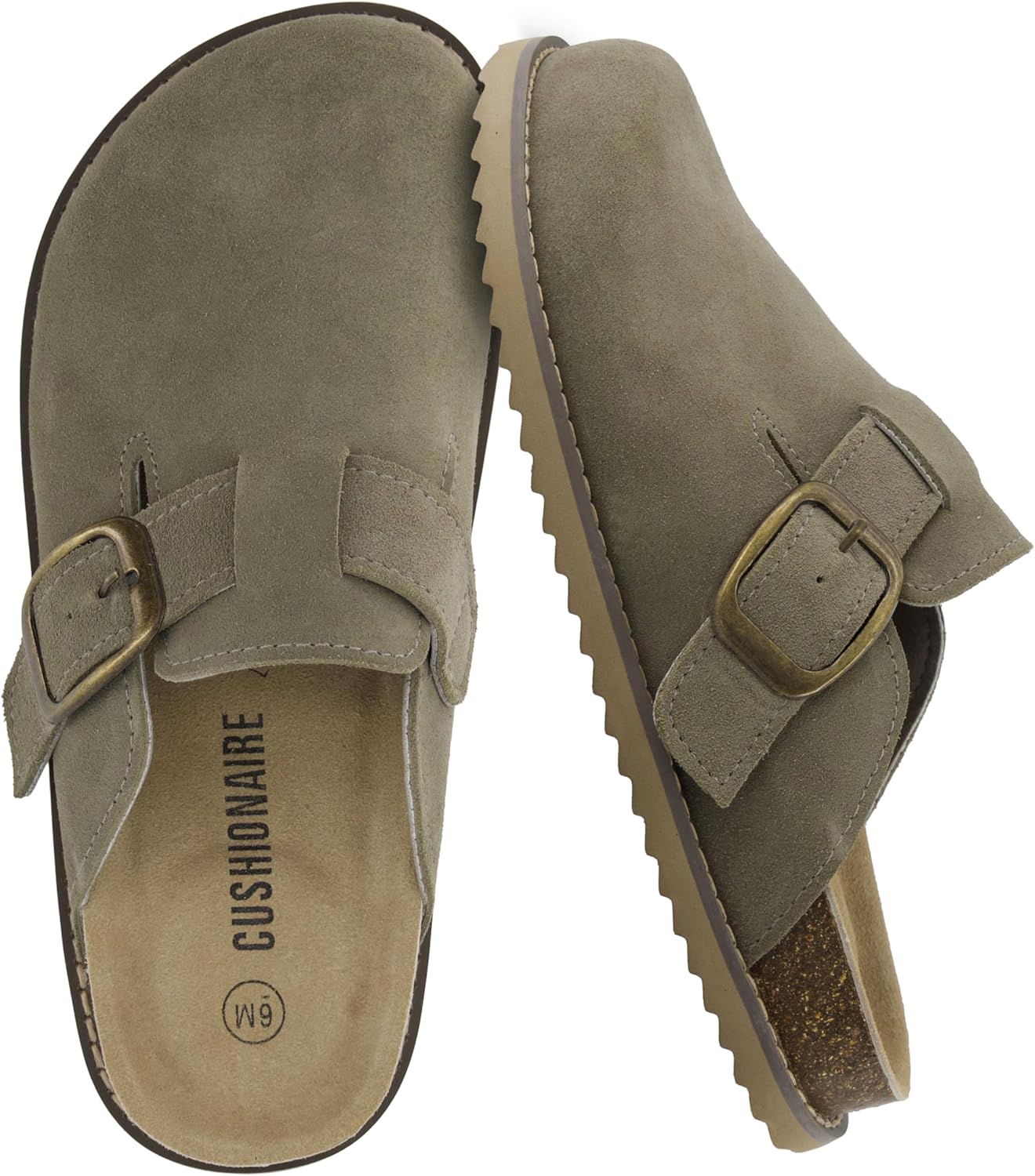 CUSHIONAIRE Women's Blain Genuine Suede Slip-On Clogs Review