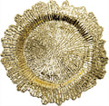 Set of 6 Elegant Gold Chargers for Plates - Elevate Your Table