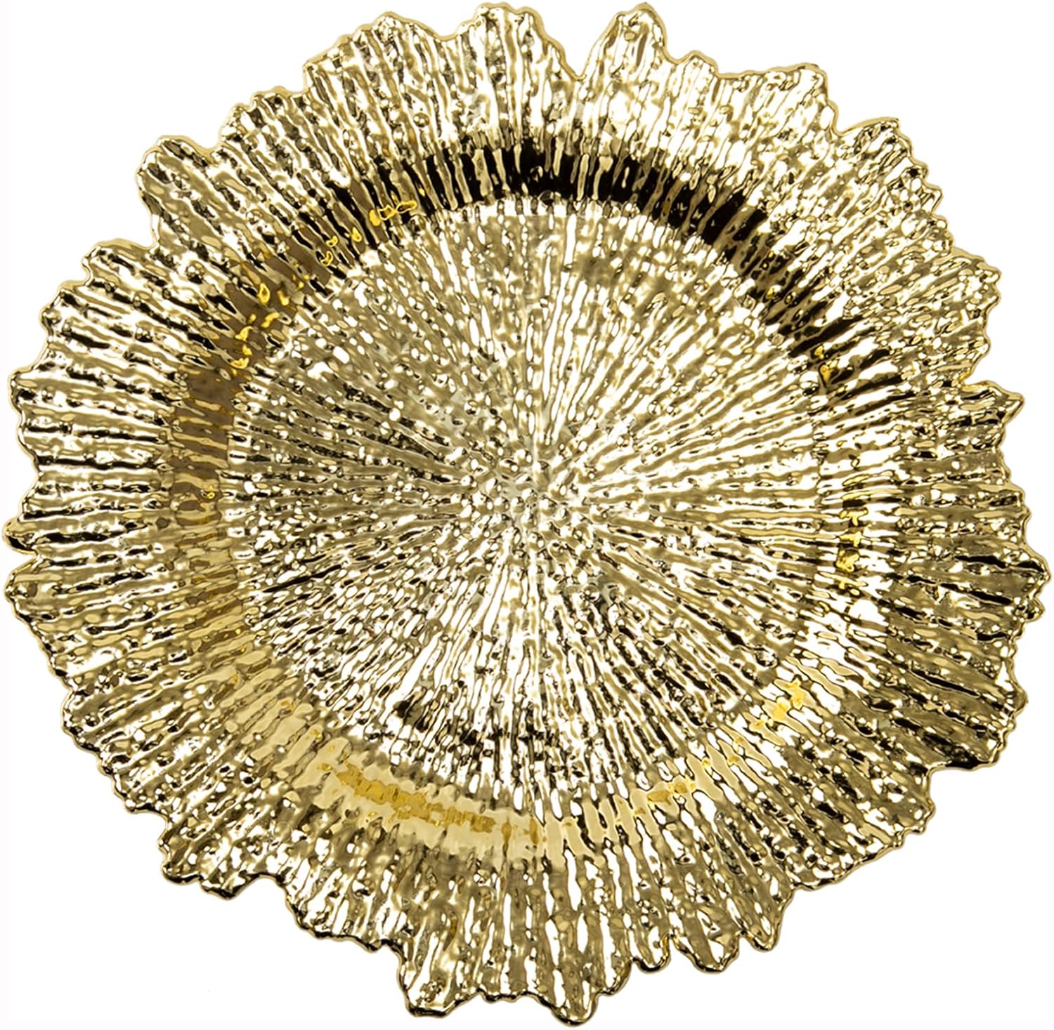 Set of 6 Elegant Gold Chargers for Plates - Elevate Your Table