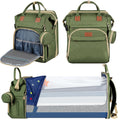 Baby Diaper Bag Backpack Green - Multifunctional Travel Bag for Moms