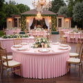 6 Pack Spandex Pink Round Tablecloth for 60in Tables - Elegant Decor