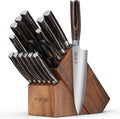 Yatoshi 15 Piece Knife Block Set - Pro High-Carbon Kitchen Knives