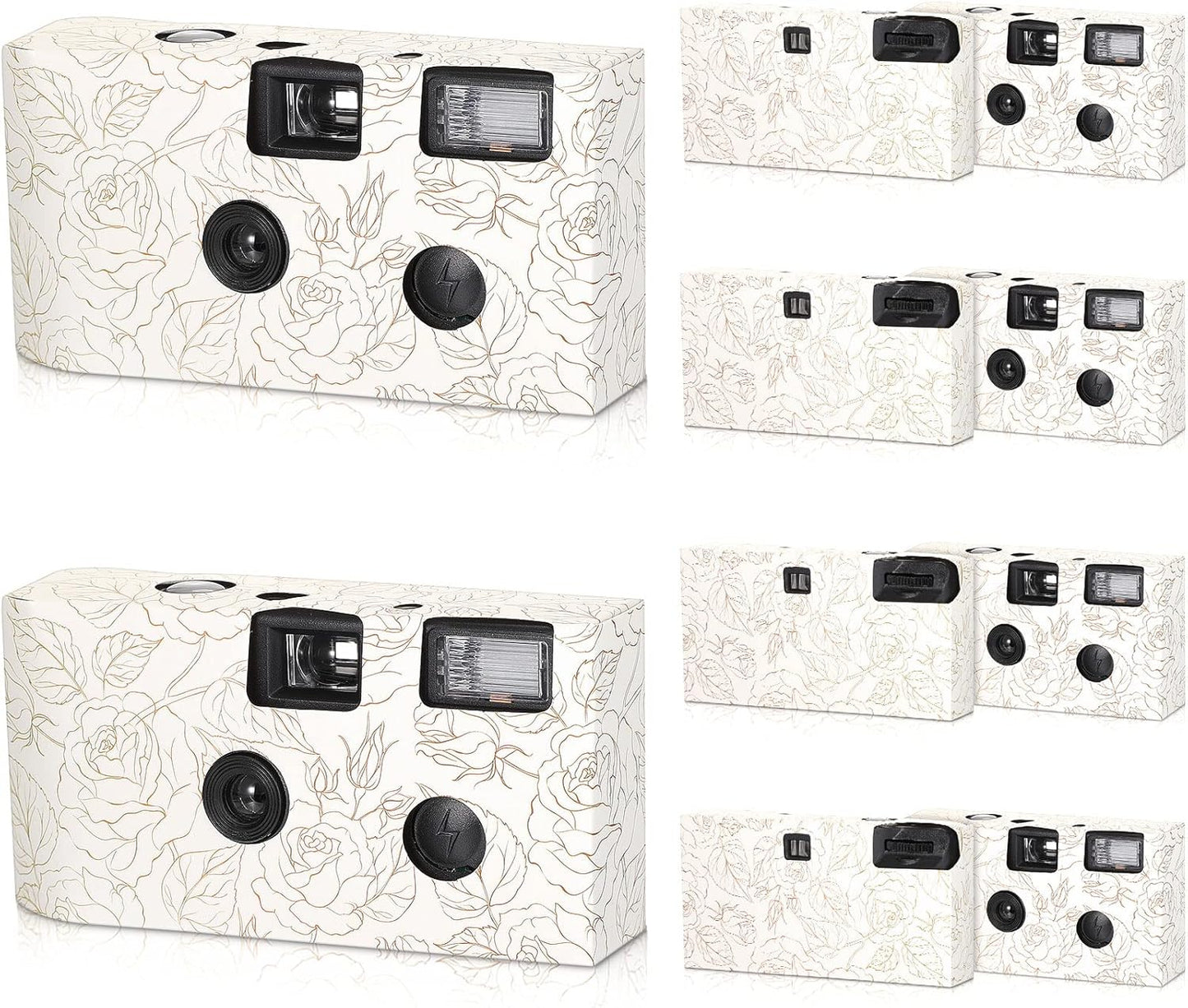 Zhengmy 10 Pack Disposable Cameras - Capture Memories in Retro Gold Rose