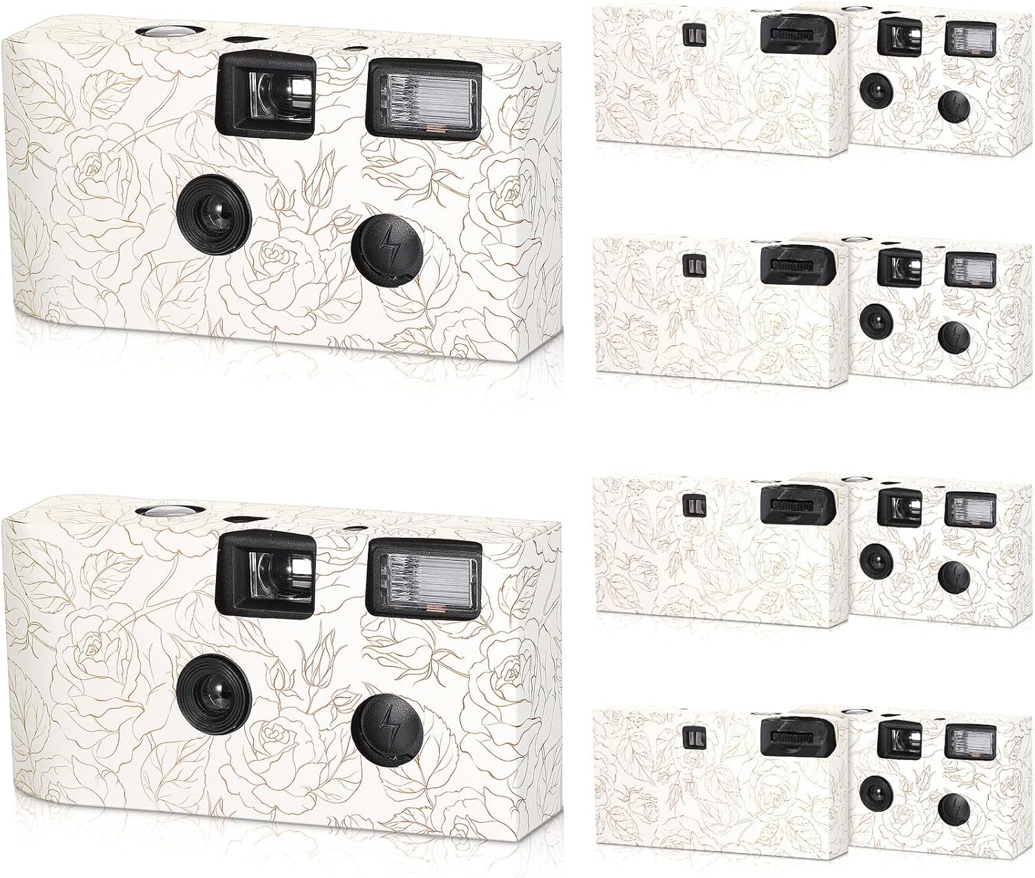 Zhengmy 10 Pack Disposable Cameras - Capture Memories in Retro Gold Rose