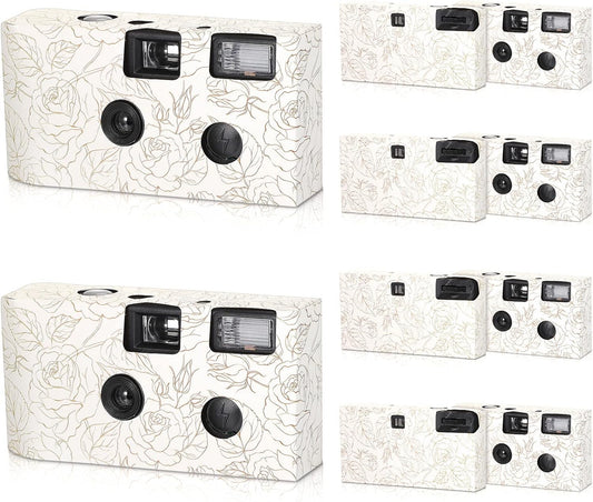 Zhengmy 10 Pack Disposable Cameras - Capture Memories in Retro Gold Rose
