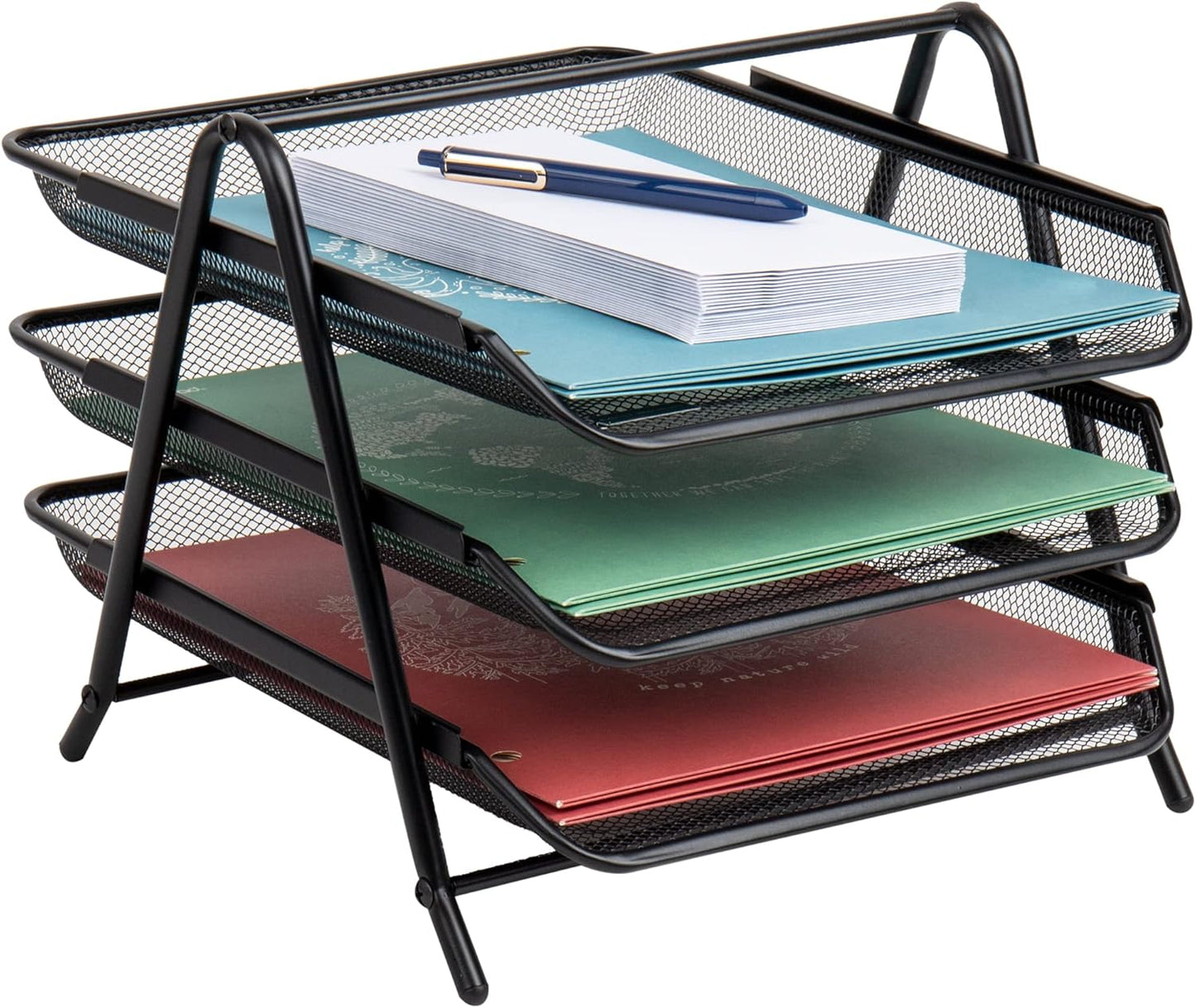 Mind Reader 3-Tier Desktop Organizer - Office File Storage