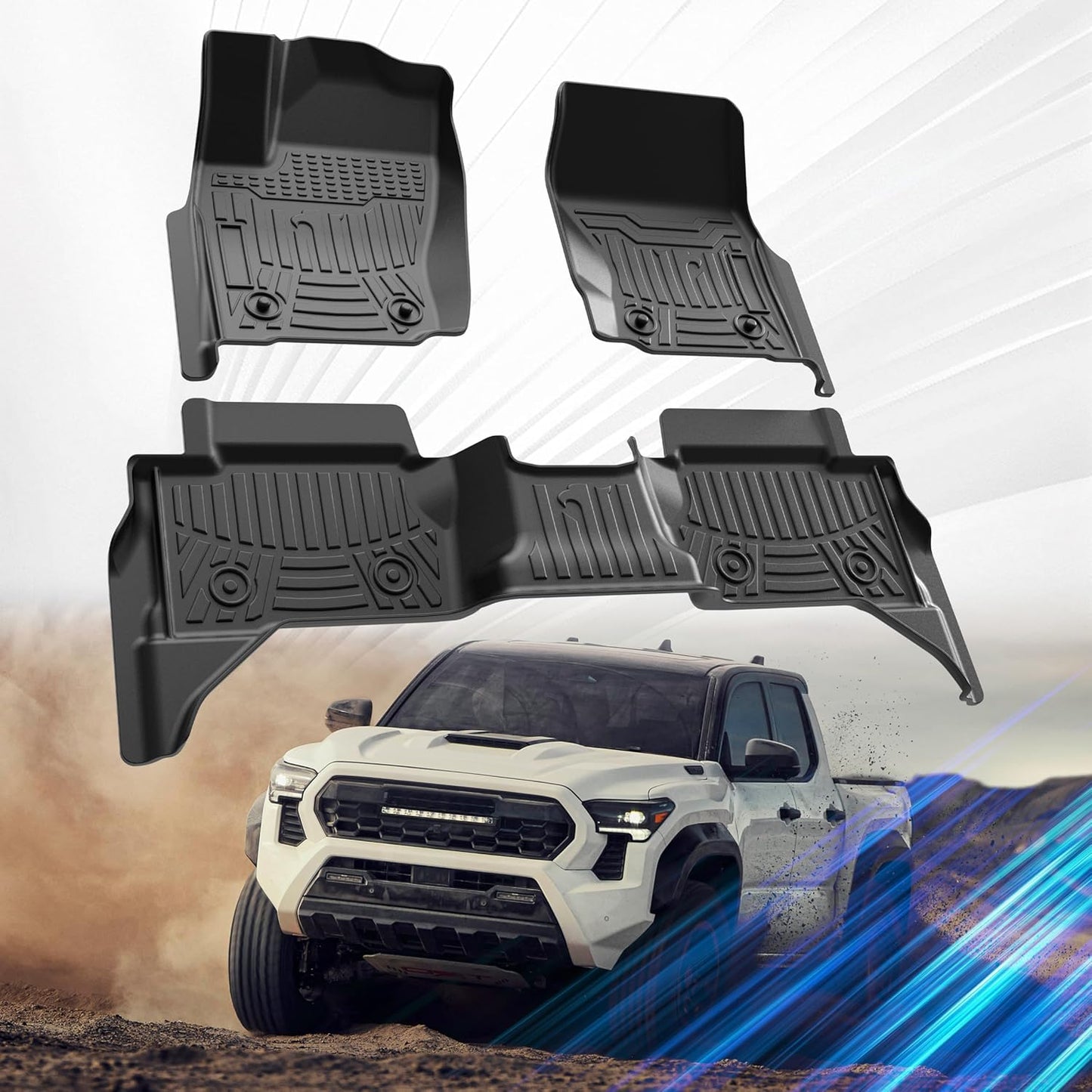 Custom Fit Floor Mats for Toyota Tacoma 2024 2025 Double Cab