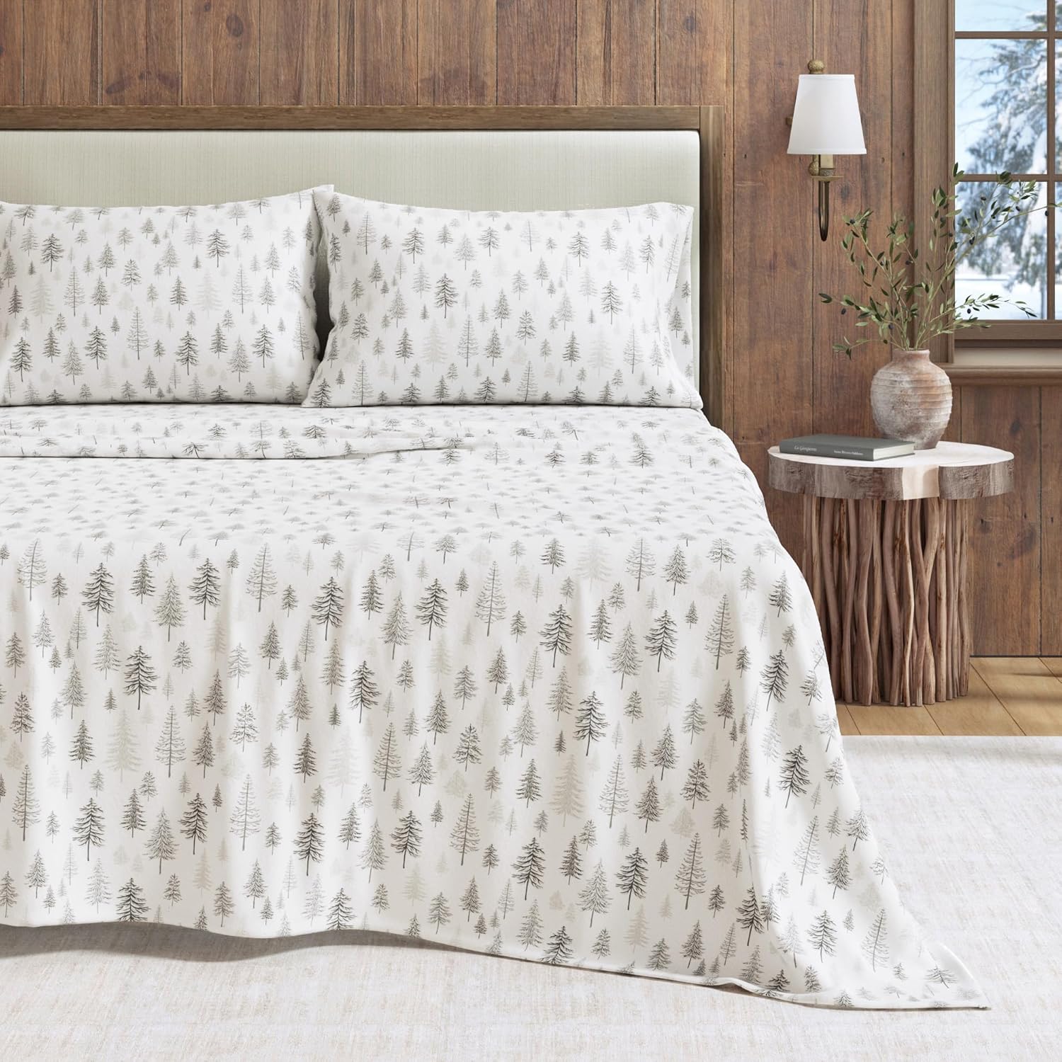 Great Bay Home Flannel Sheet Set Full Size - Cozy Lodge Prints