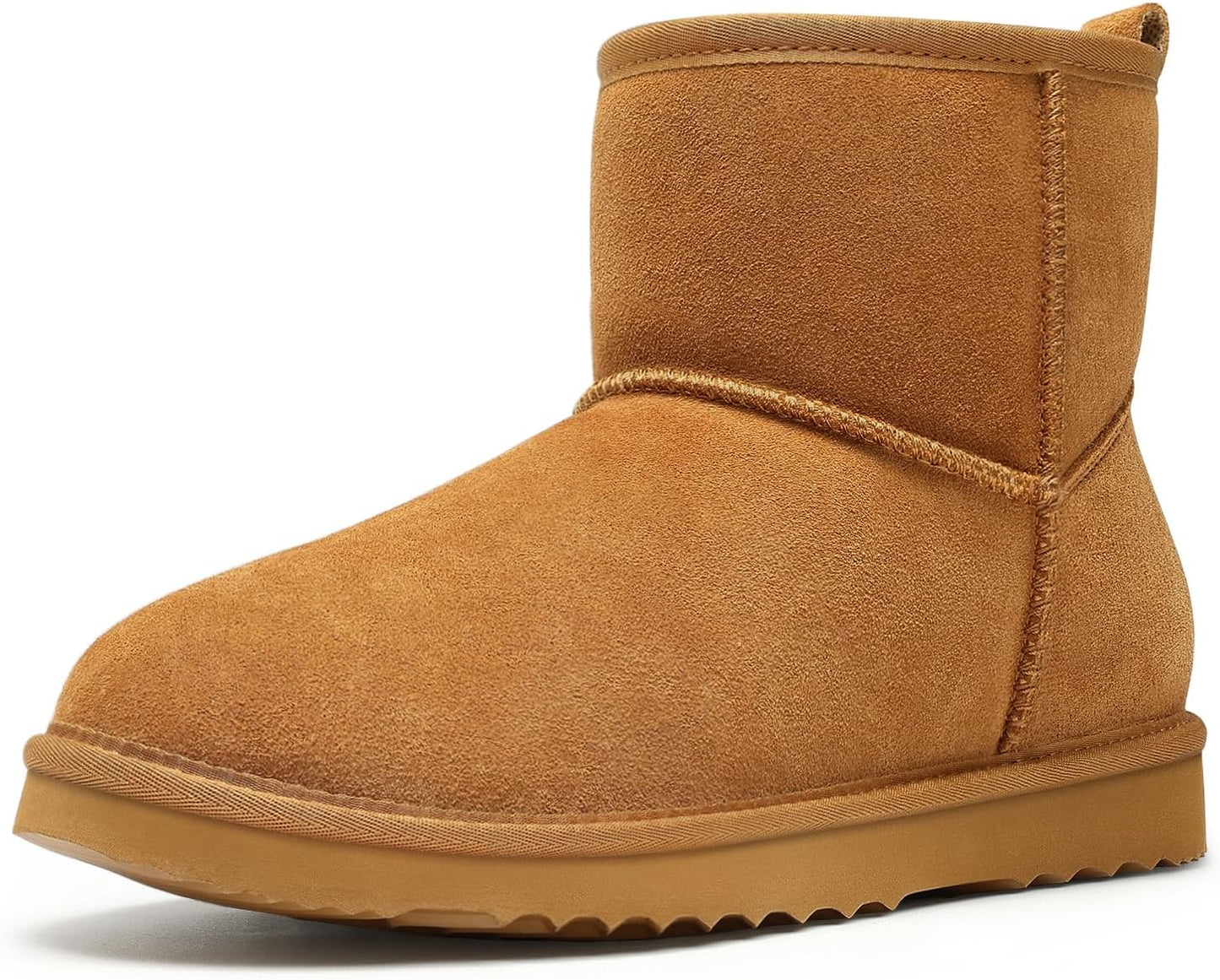 Litfun Genuine Suede Mini Boots for Women: Warm & Cozy Comfort