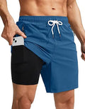 Viodia Men's Swim Trunks with Compression Liner - Quick Dry Comfort