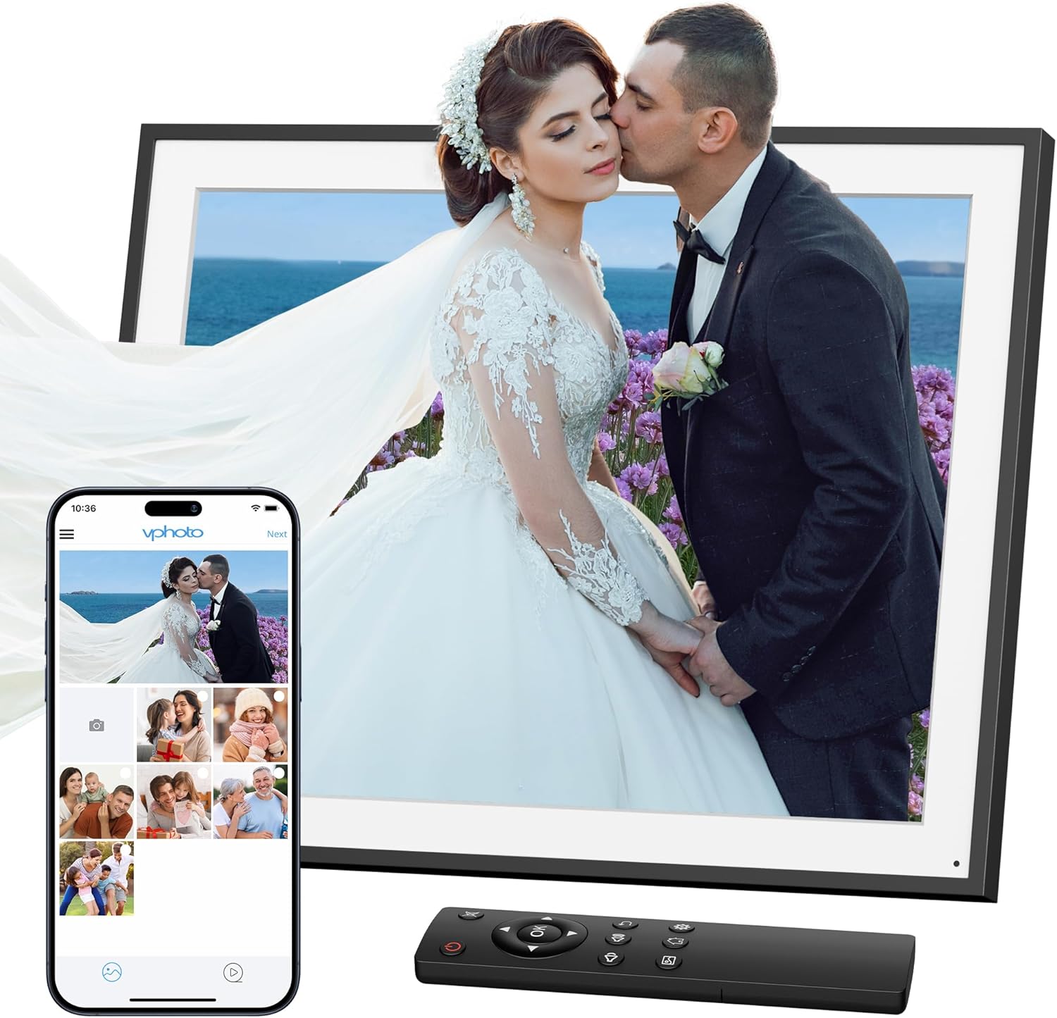 Dragon Touch 19 Inch WiFi Digital Picture Frame with 64GB Storage