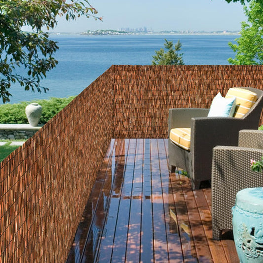 Brown 5.6FT X 16.4FT Reed Fencing Roll for Outdoor Privacy