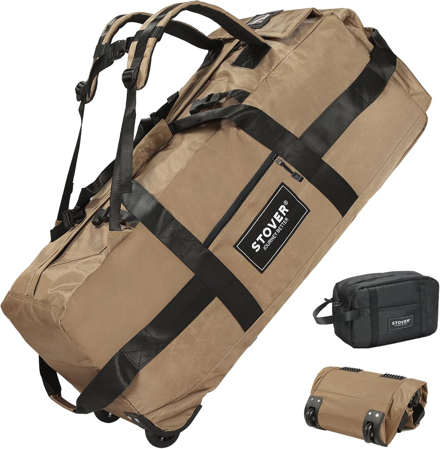 STOVER 80L Rolling Duffel Bag with Wheels for Travel Needs