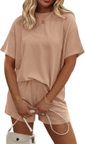 Ekouaer Womens Pajama Sets Short Sleeve Lounge Sets (Style 5YM9)