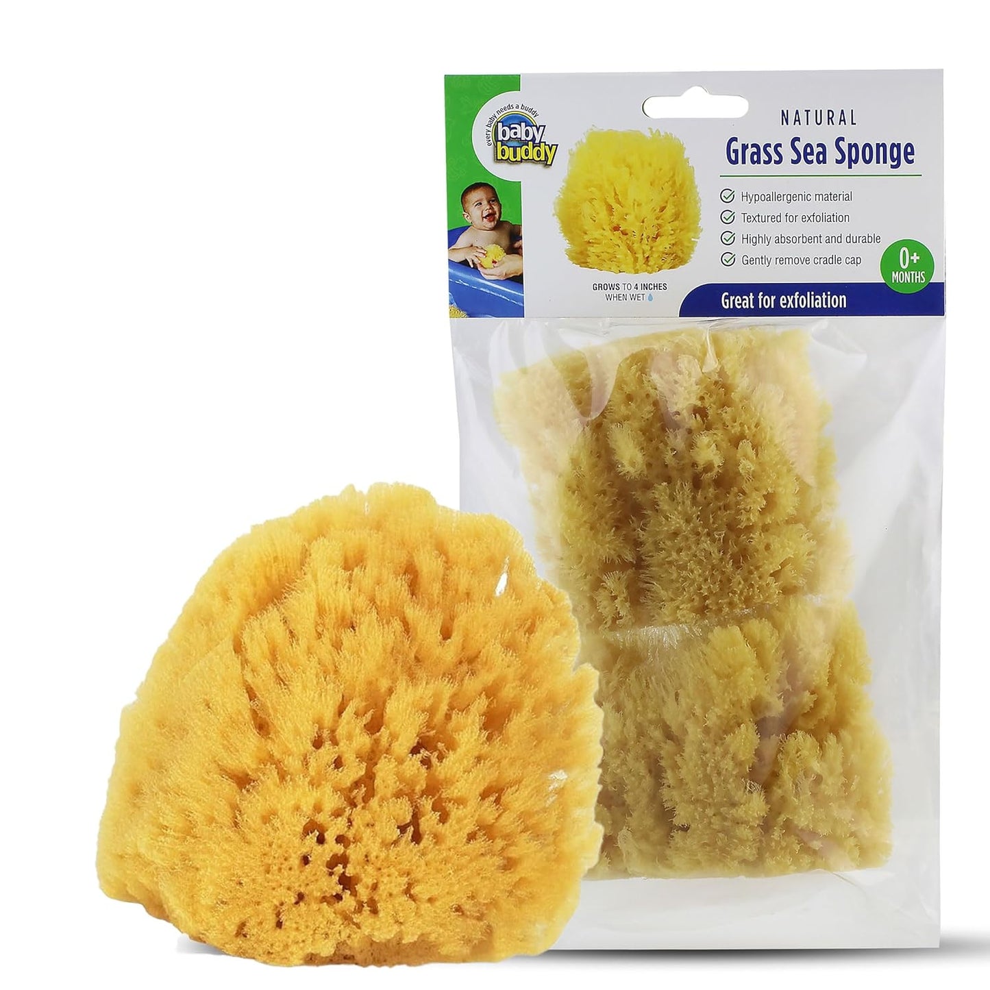 Baby Buddy Natural Grass Sea Sponge - Gentle Exfoliation