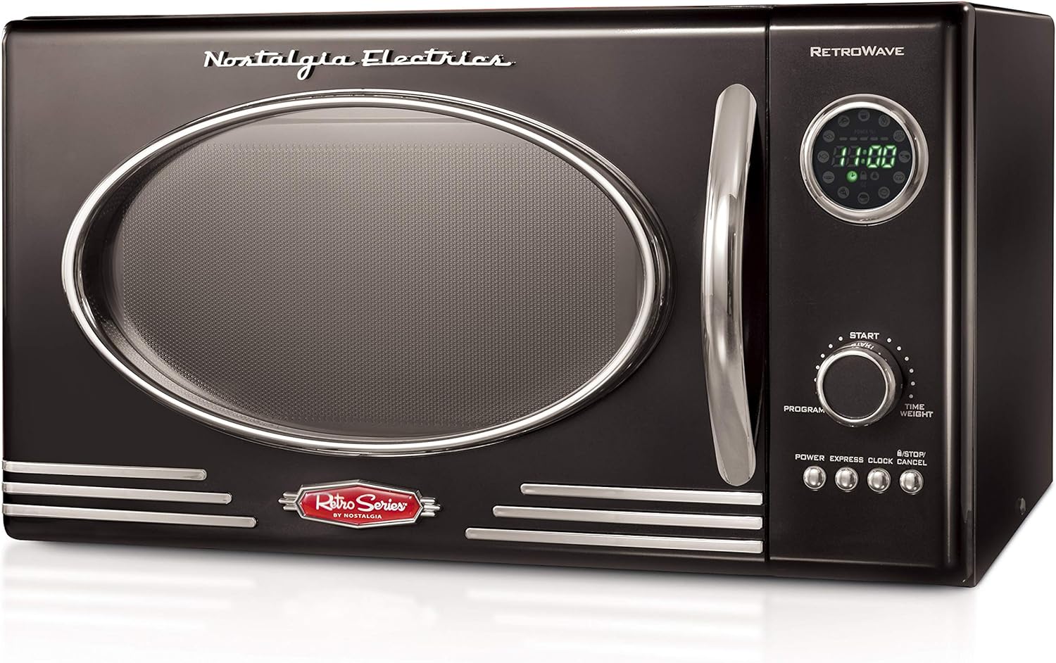 Retro Microwave Oven: Effortless Cooking with 12 Settings!