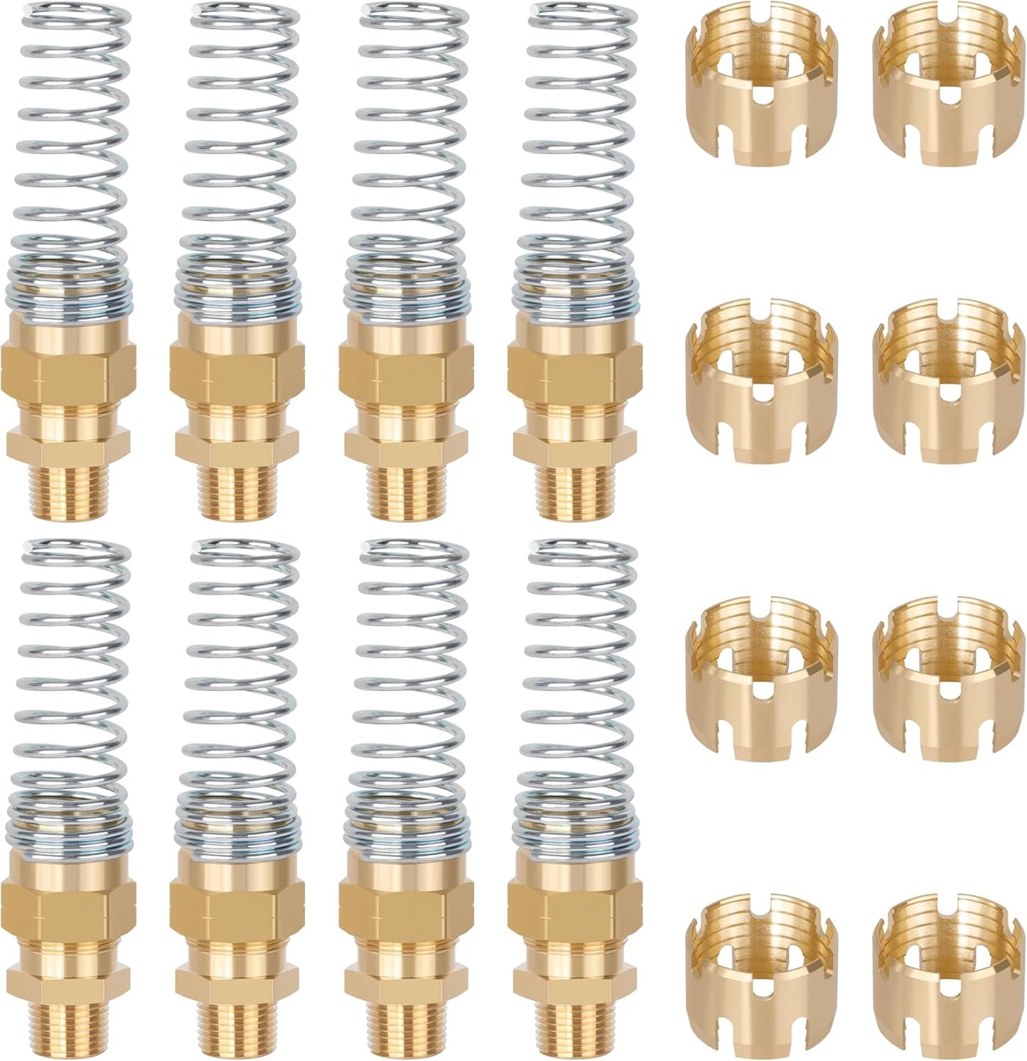8PCS Brass DOT Air Brake Hose End Fittings for Reliable Performance