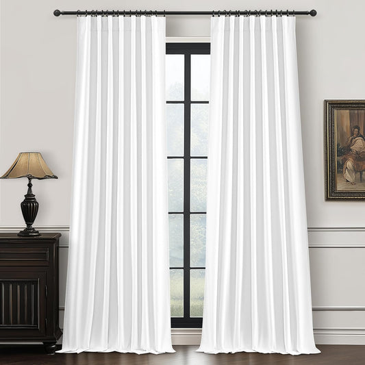 Bright White Blackout Patio Door Curtains for Cozy Spaces