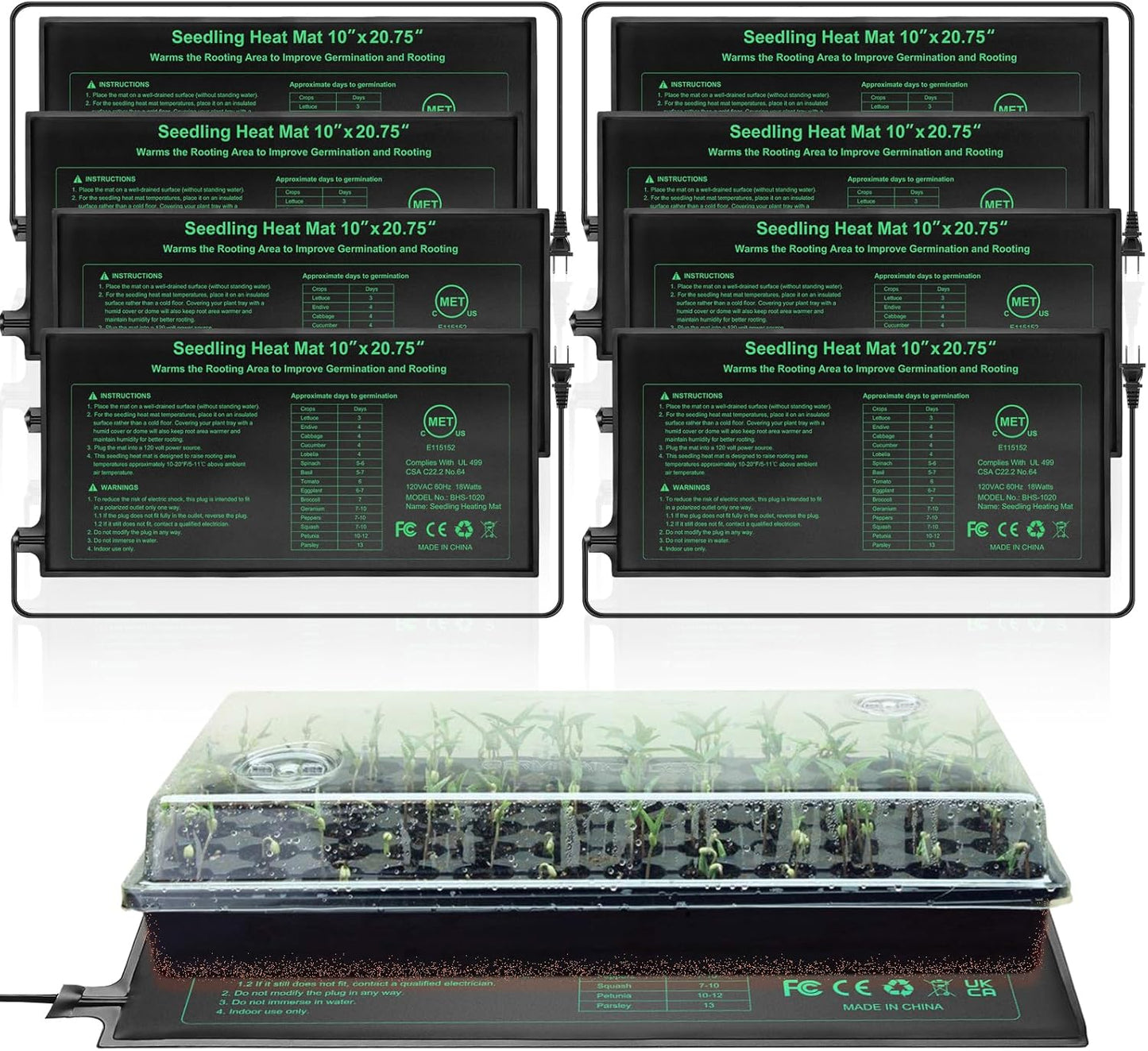 Seedling Heat Mat for Germination and Greenhouse Grow Seed Starter