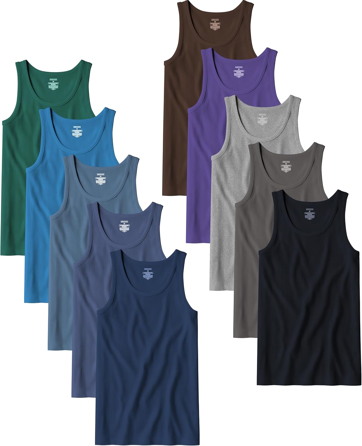 Andrew Scott Men's A Shirt Tanks - Comfortable Cotton Undershirts