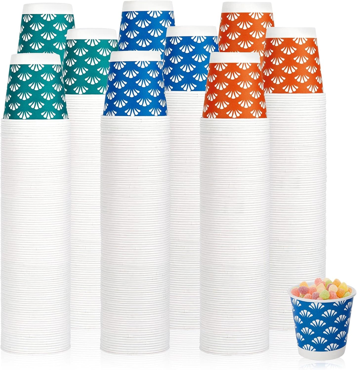 JollyPack 1200 Pack 3 oz Disposable Bathroom Paper Cups for Fun