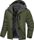 Men's Winter Ski Jacket with Fleece Lining - Water Resistant Coat