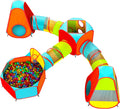 Playz 7pc Kids Play Tent with Ball Pit and Tunnels - Large Portable