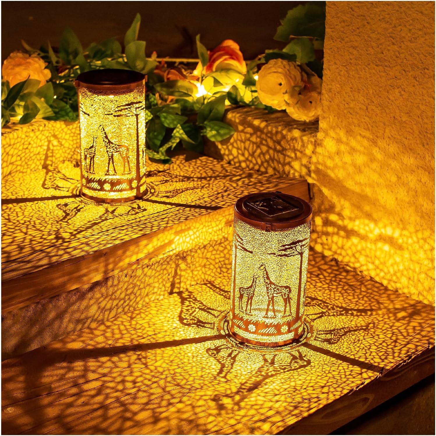 Giraffe Solar Lanterns Outdoor Waterproof Hanging Lights for Garden