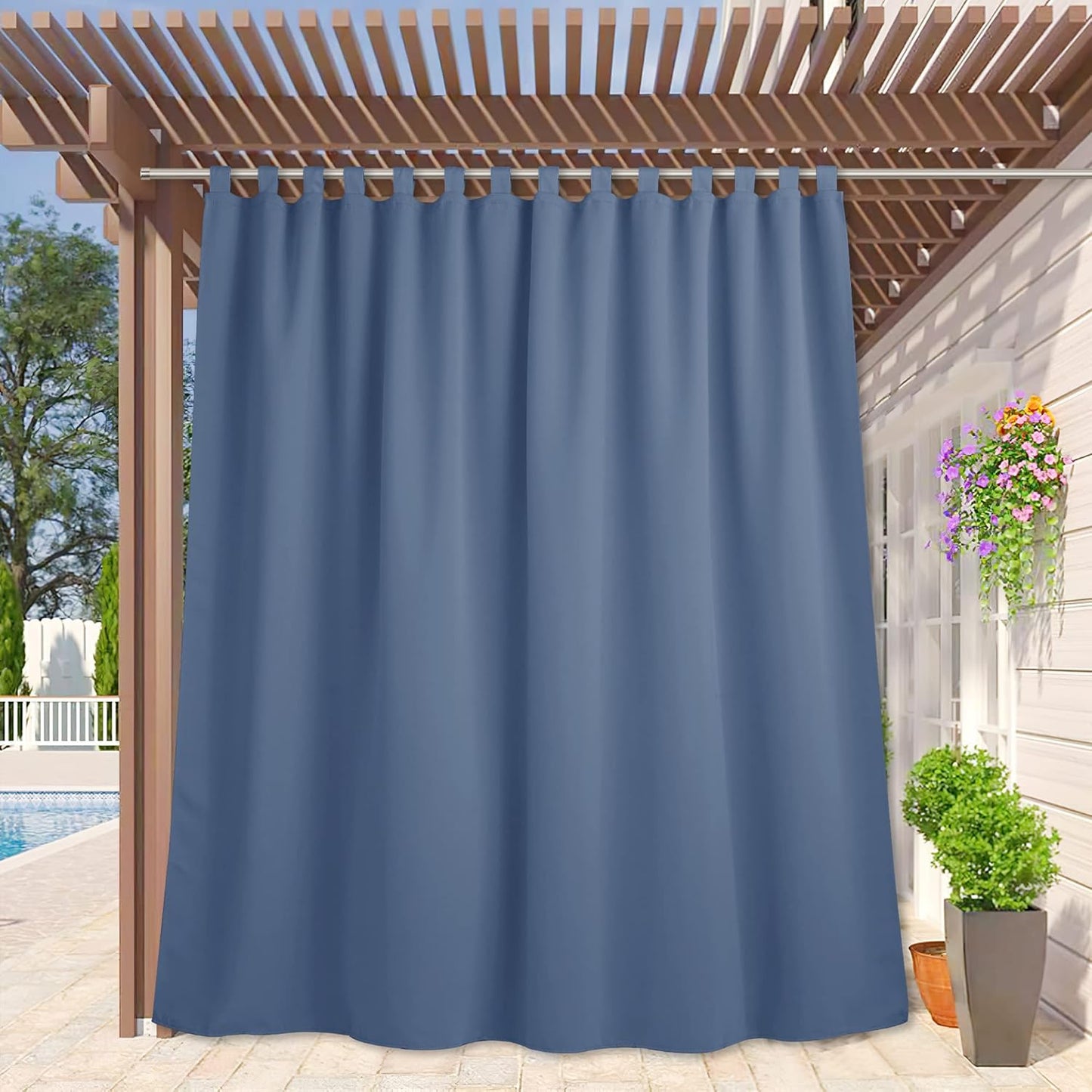 RYB HOME Waterproof Patio Curtains for Outdoor Privacy and Shade