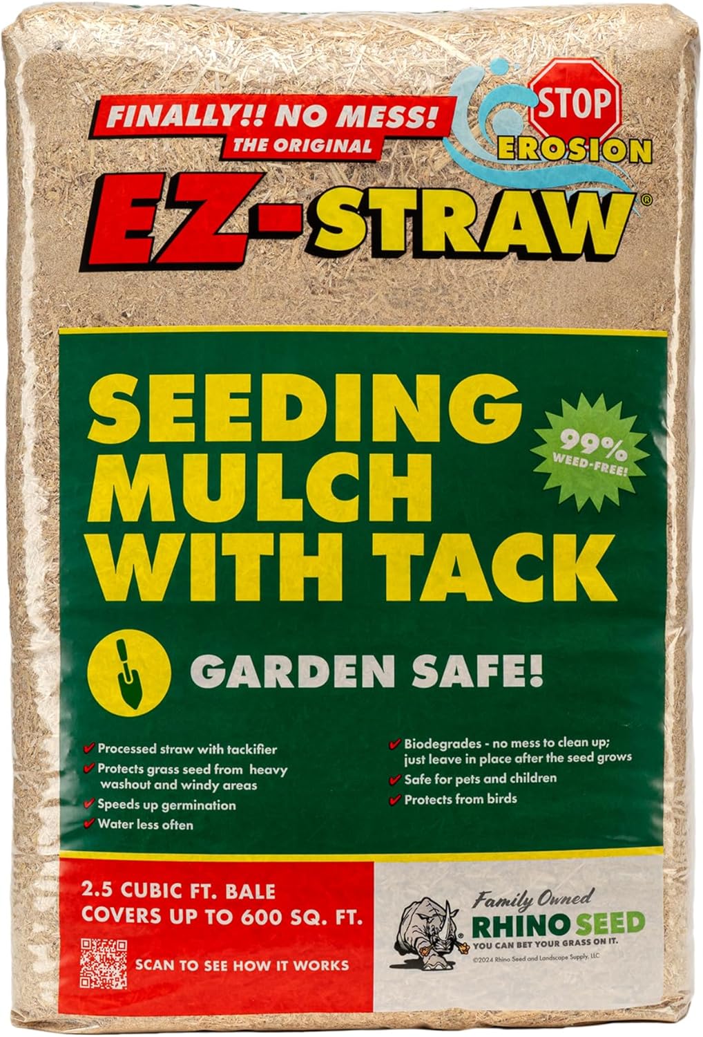 EZ-Straw Seeding Mulch with Tackifier for Effective Lawn Growth