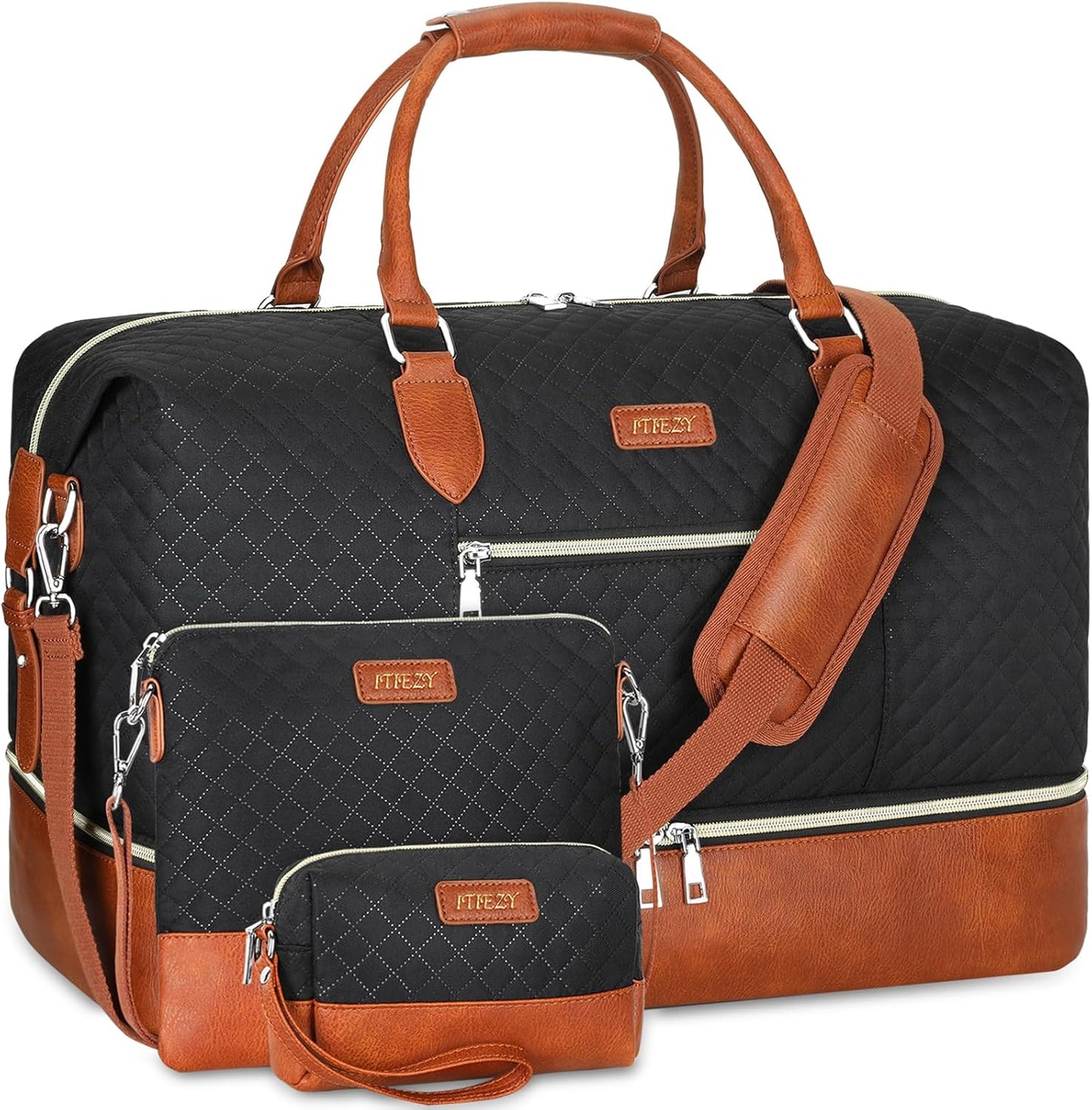 Weekender Bag for Women with Shoe Compartment and Large Capacity