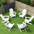 Adirondack Chairs Set of 6: Durable Outdoor Plastic Seating