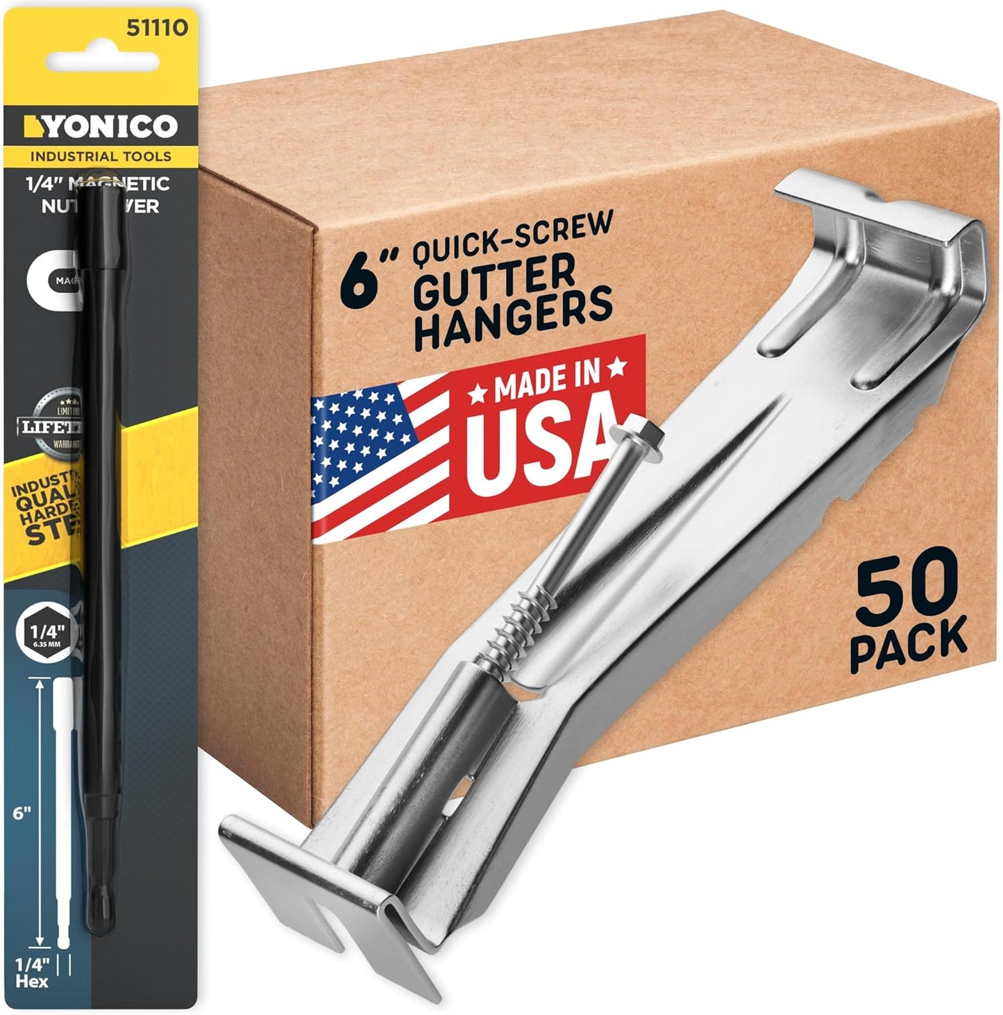 Quick Screw 6 Inch Gutter Hangers for Easy Installation and Repair