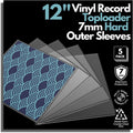Vinyl Record Sleeves Toploader 7mm Crystal Clear Pack of 5 - Durable