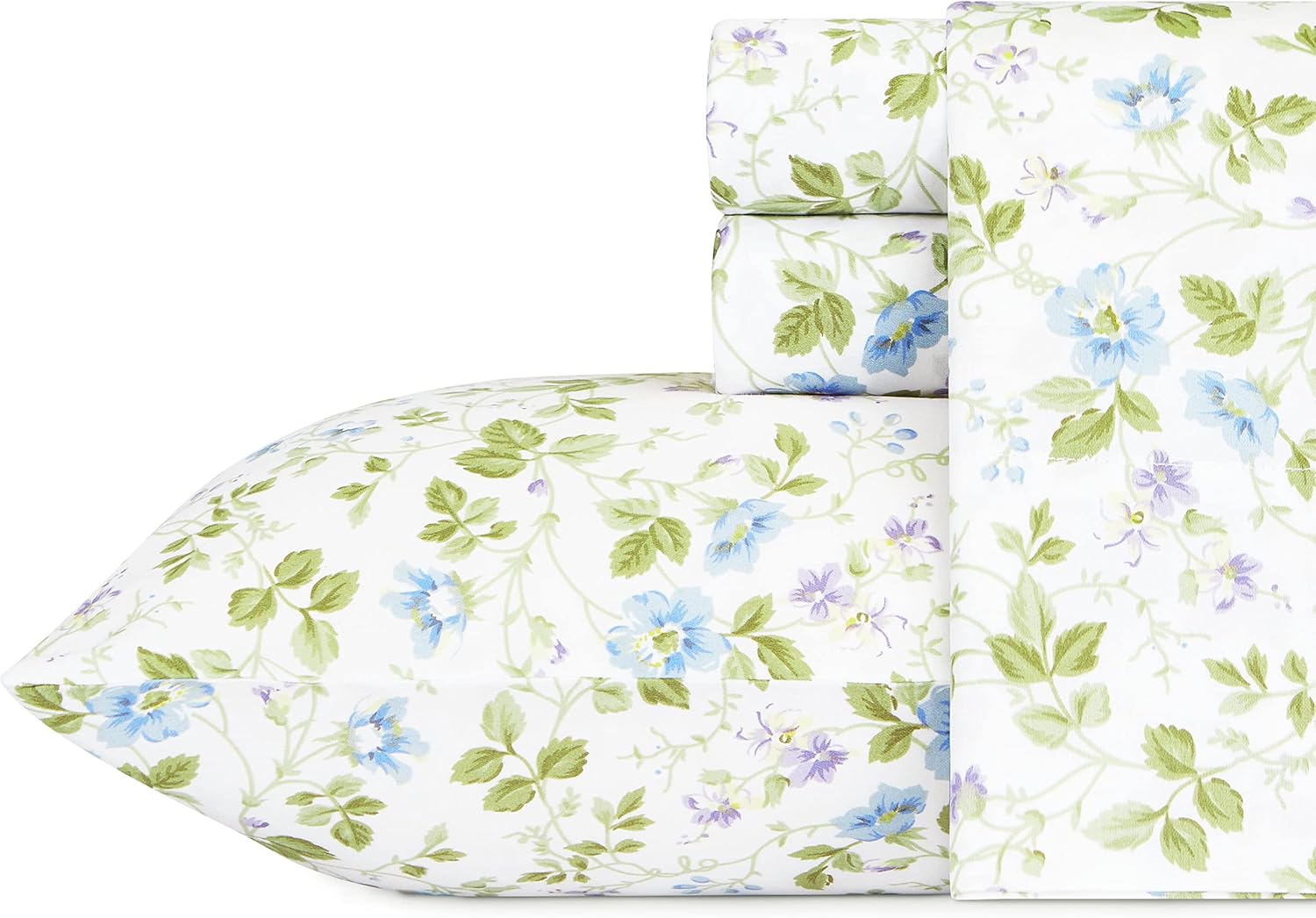 Laura Ashley Home Sateen Collection Bed Sheet Set for Queen