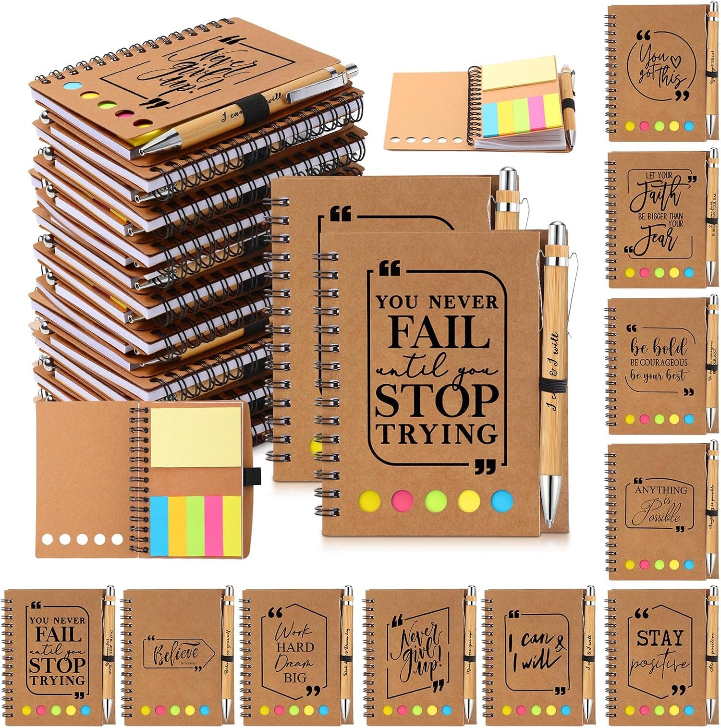 Tenceur Inspirational Gifts Bulk Notebook and Pen Set for Teams