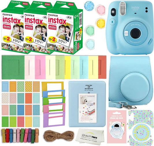 Capture Memories Kit: Fujifilm Instax Mini 11 (Sky Blue)