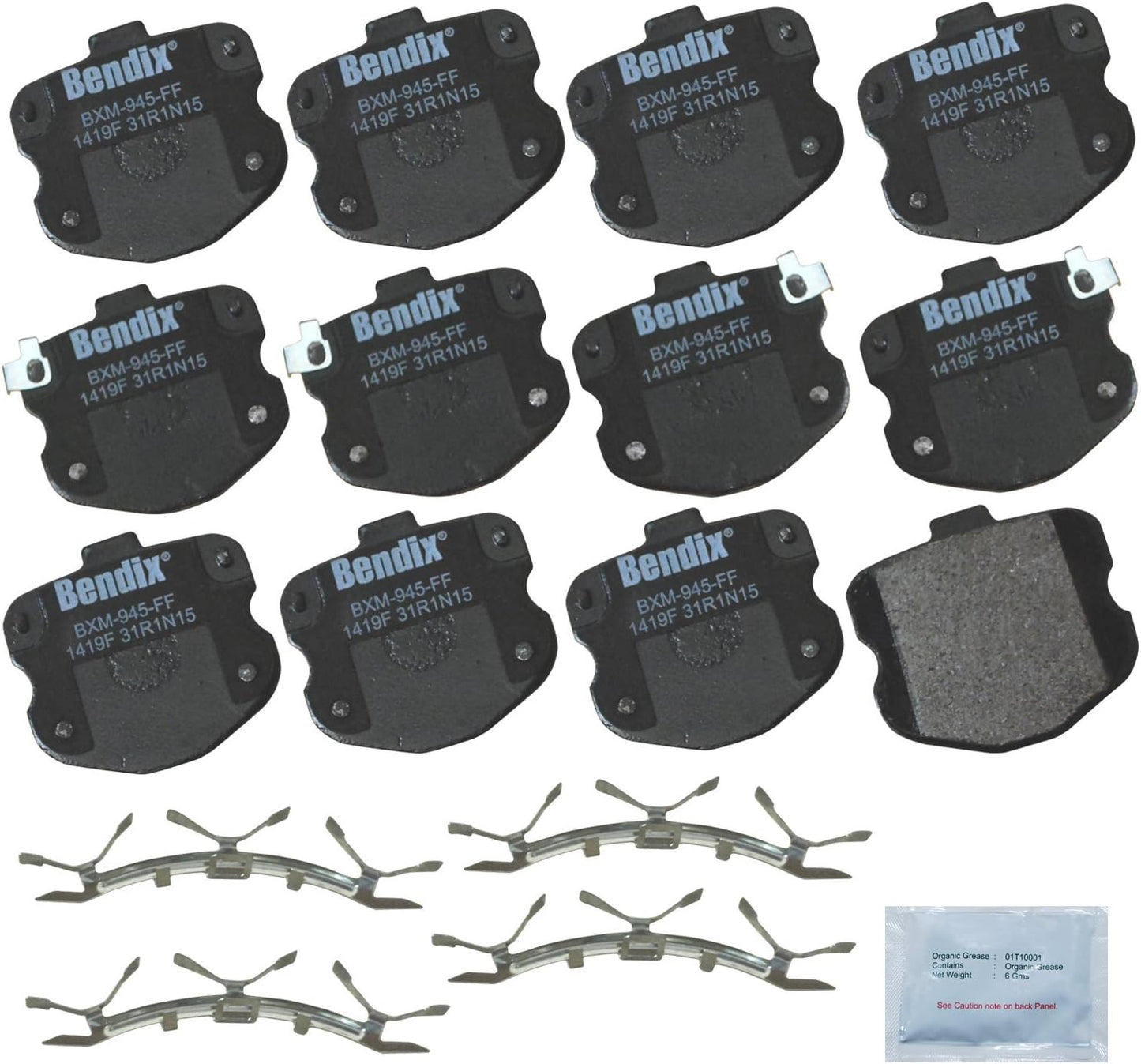 Bendix Priority1 CFM1419F Semi-Metallic Brake Pads for Corvette