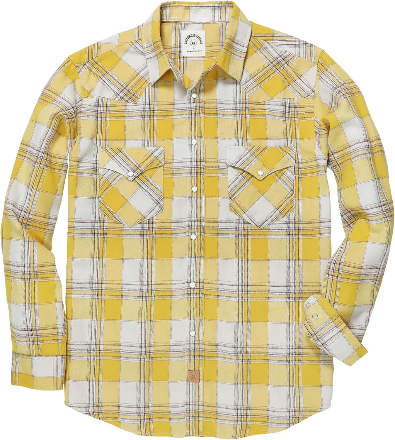 Dubinik Flannel Shirt for Men - Vintage Pearl Snap Plaid Style