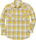 Dubinik Flannel Shirt for Men Western Pearl Snap Long (Style BZCM)