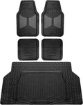 Monster Eye Full Set Rubber Floor Mats with Trimmable Vinyl Cargo Mat