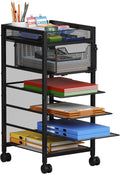 Under Desk Storage File Cabinet 6-Tier Rolling File Cart - Slim